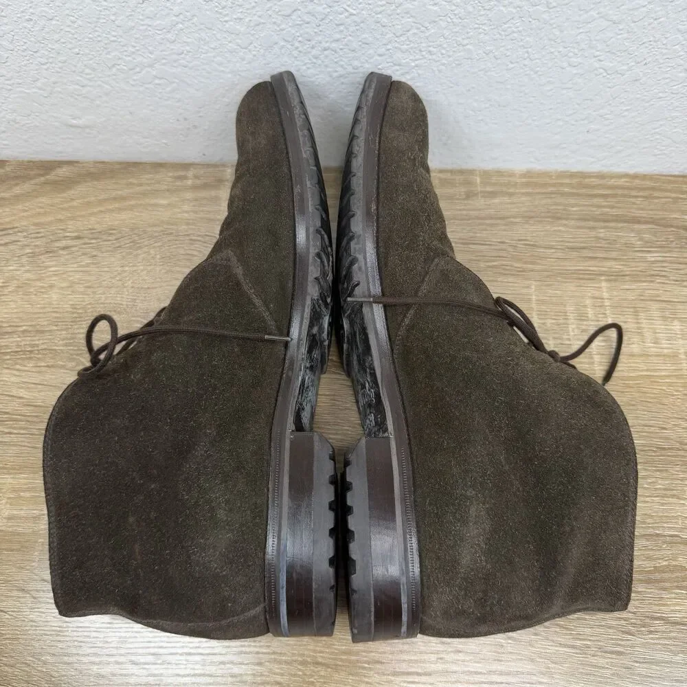 Gravati Wilkes Bashford Suede Chukka Boots Brown Men's 10.5 M Lace Up Italy Made